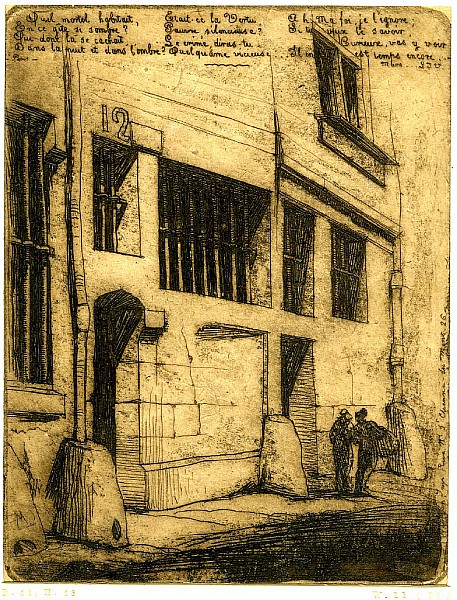 Charles Meryon, 'Rue des Mauvais GarÃ§ons', etching, 1854, British Museum 1862.1011.692