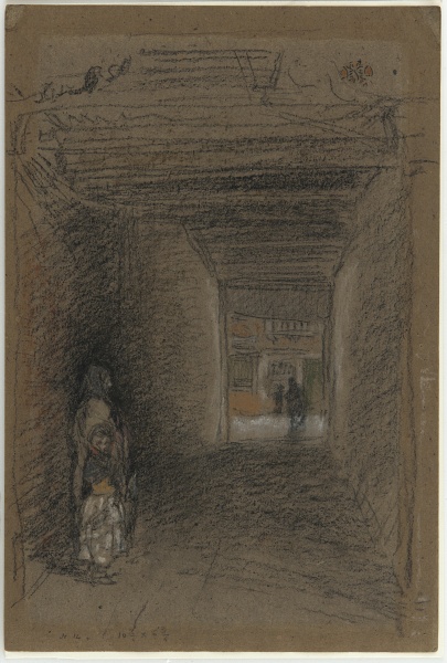 The Beggars - Winter, chalk and pastel, 1879/1880, Freer Gallery of Art