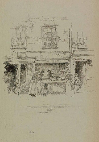 Maunder's Fish Shop, Chelsea, lithograph, 1890, The Hunterian, University of Glasgow (49045) Maunder's Fish Shop, Chelsea, lithograph, 1890, The Hunterian, University of Glasgow (49045)