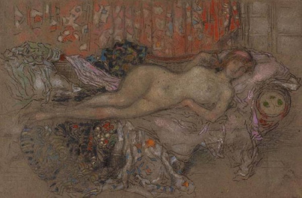 The Arabian, chalk and pastel, 1890/1892, GLAHA 46149