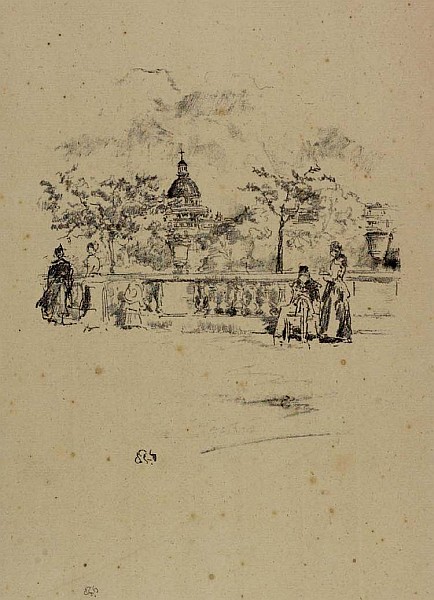 The Pantheon from the Terrace of the Luxembourg Gardens, lithograph, 1893, The Hunterian, University of Glasgow (49573) The Pantheon from the Terrace of the Luxembourg Gardens, lithograph, 1893, The Hunterian, University of Glasgow (49573)