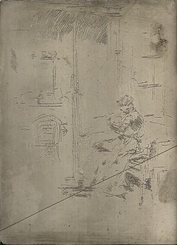 Beatrice Whistler painting from a window, Bourges [399]