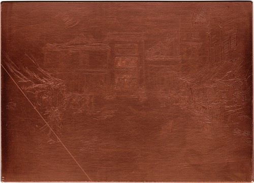 Copper plate: Little Market Place, Tours [389]