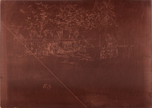 Copper plate: Little Terrace, Luxembourg Gardens [443]