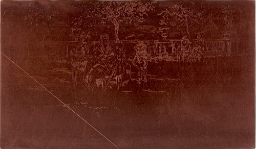 Copper plate: Balustrade, Luxembourg Gardens [465]
