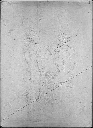Copper plate: Resting by the Stove [372]