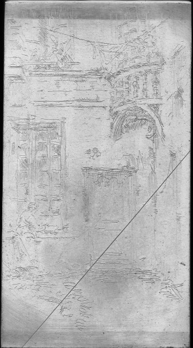 Copper plate: Courtyard, Rue P. L. Courier, Tours [391]