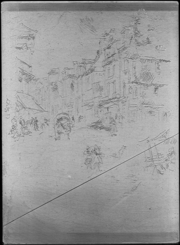 Copper plate: Place Daumont, Tours [390]