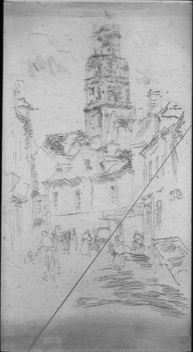 Copper plate: Tour Saint Antoine, Loches [414]
